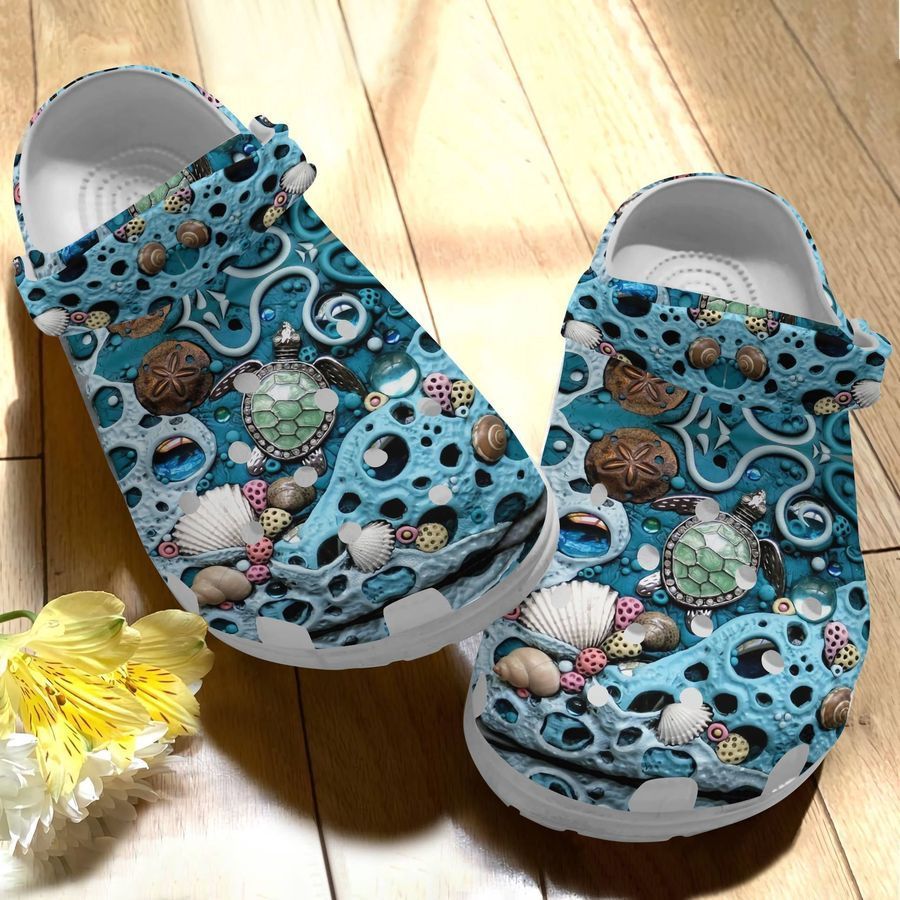 Ocean Mosaics Turtle Sea Girl Shoes Crocs - Sea Turtle Shoes Crocbland Clog For Women Man