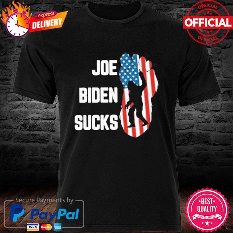 Official Bigfoot American flag Joe Biden Suck shirt