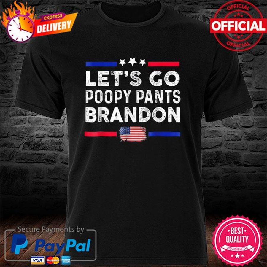 Official Let’s Go Poopypants Brandon Anti Biden American flag Shirt
