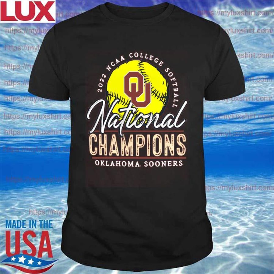 Official men’s crimson oklahoma sooners 2022 ncaa softball women’s college world series champions t-shirt
