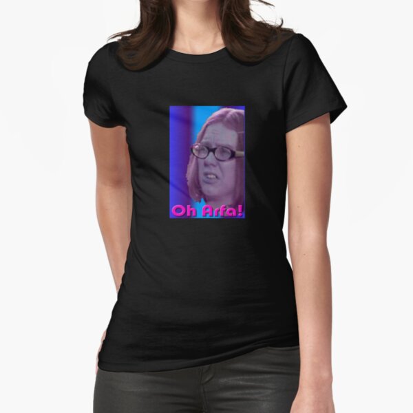 Oh Arfa! - Olive - On The Buses Fitted T-Shirt