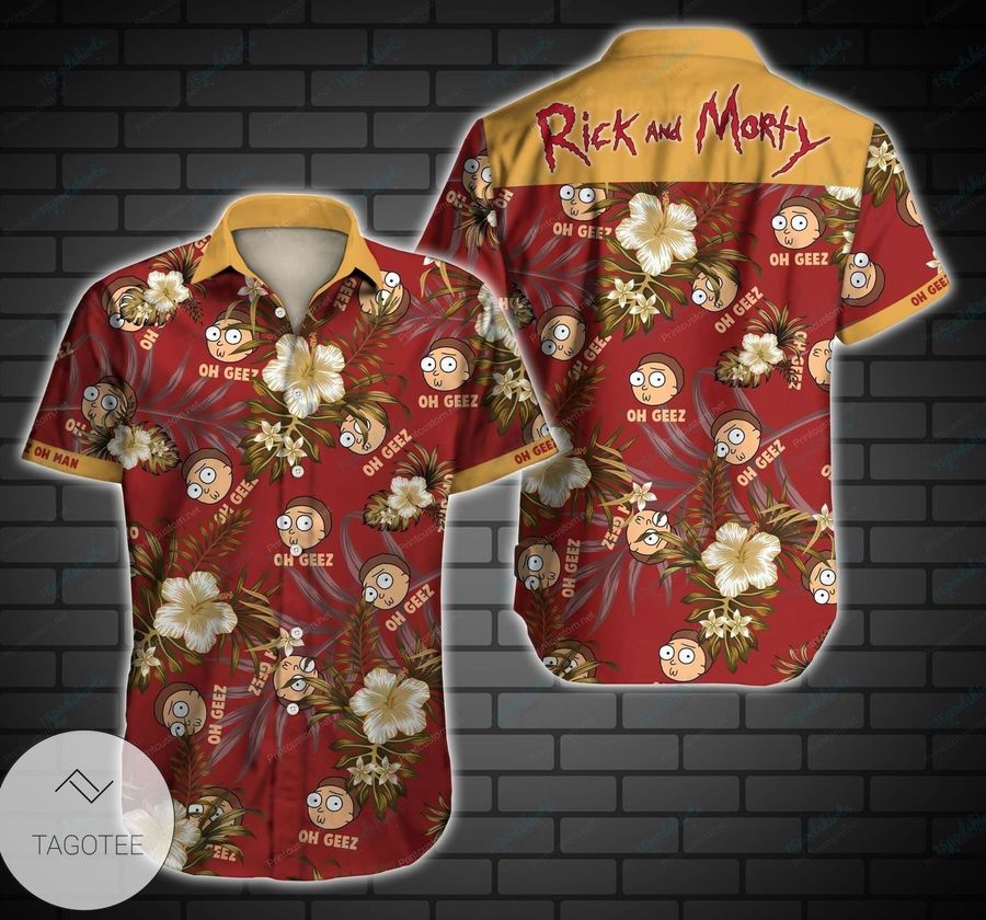 Oh Geez Rick And Morty Hawaiian Shirt