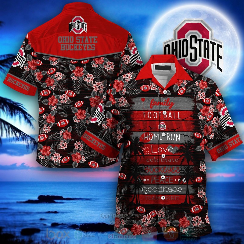 Ohio State Buckeyes Family Football Home Run Love Peace Hawaiian Shirt – LIMITED EDITION