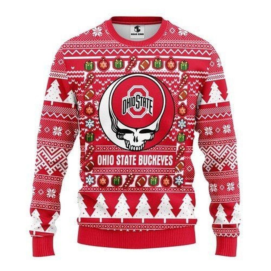 Ohio State Buckeyes Grateful Dead For Unisex Ugly Christmas Sweater