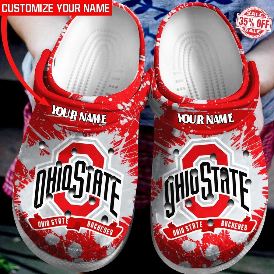 Ohio State Buckeyes Personalized Crocs Clog Shoes
