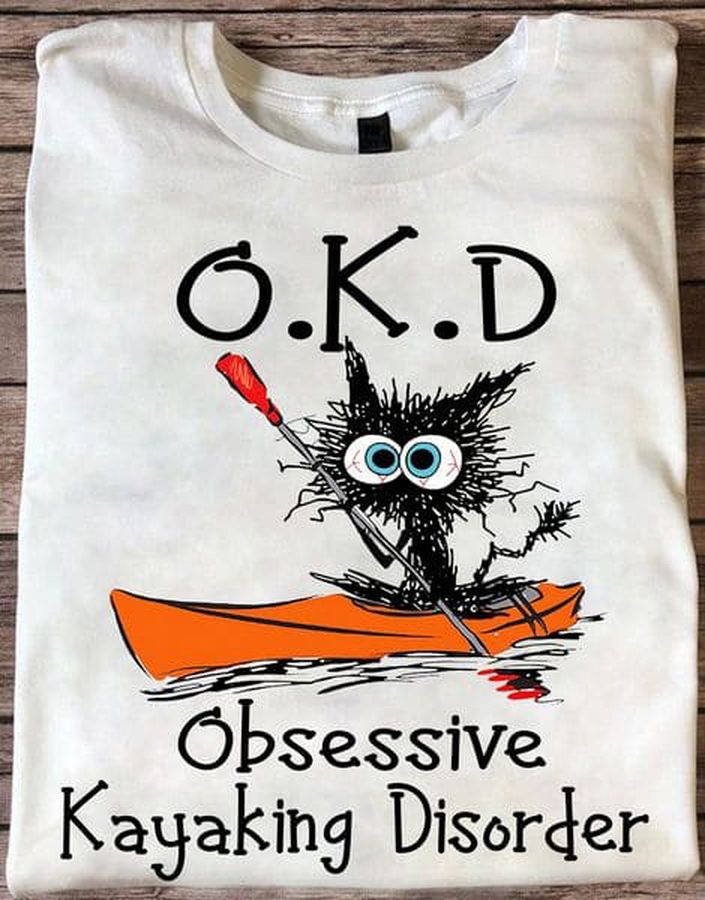 OKD Cat, Obessive Kayaking Disorder, Black Cat, Kayaking Cat