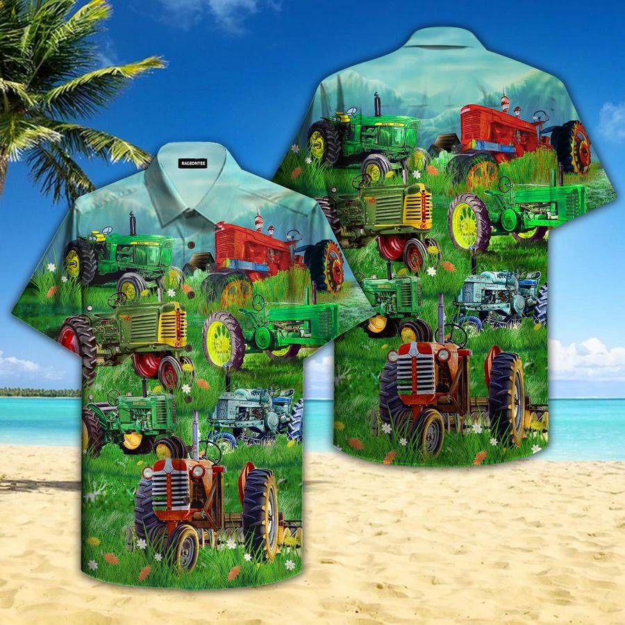 Old Tractor Hawaiian Shirt Pre11038, Hawaiian shirt, beach shorts, One-Piece Swimsuit, Polo shirt, Personalized shirt, funny shirts, gift shirts
