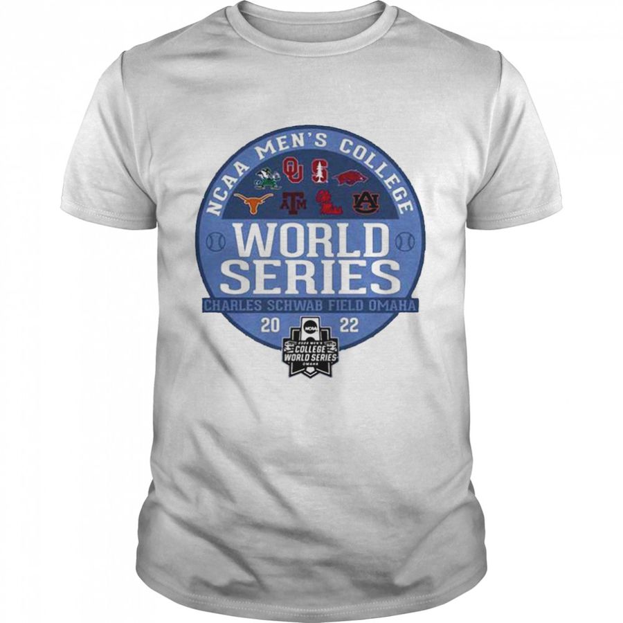 OLE MISS NCAA Men’s World Series 2022 Charles Schwab Field OMAHA CWS 8 Team shirt