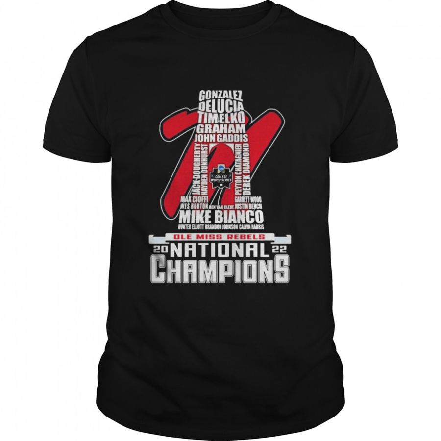 Ole Miss Rebels Team Name 2022 National Champions Shirt