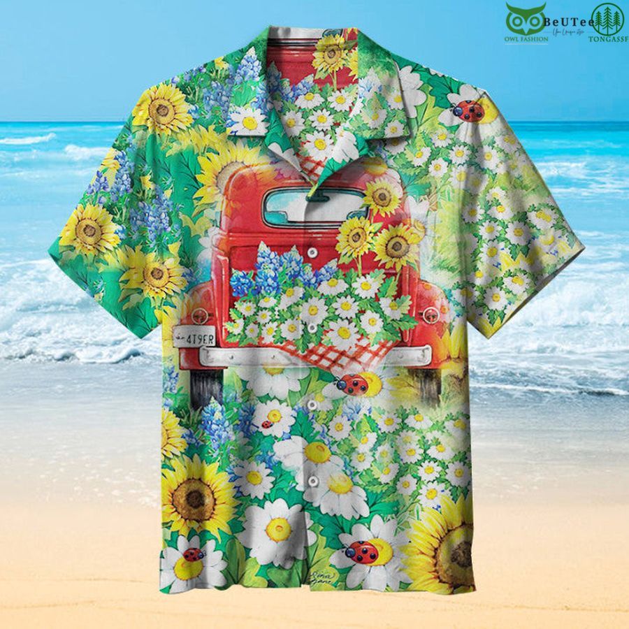 On the road of life flowers full bloom to be optimistic Hawaiian Shirt