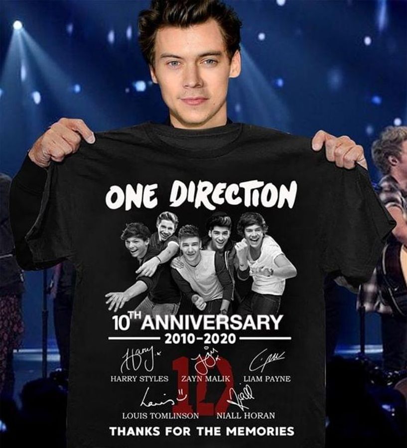 One Direction 10th Anniversary Thank You For The Memories Best One Direction Fans Gift T Shirt Men And Women S-6XL Cotton
