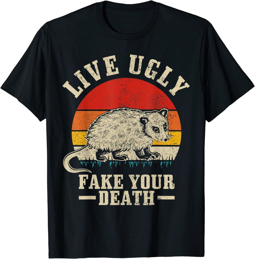 Opossum Live Ugly Fake Your Death Vintage Funny Opossum