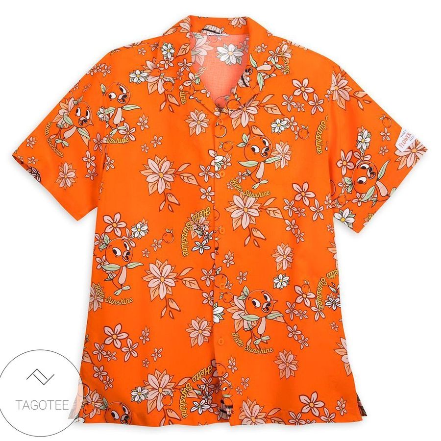 Orange Bird Aloha Hawaiian Shirt For Men