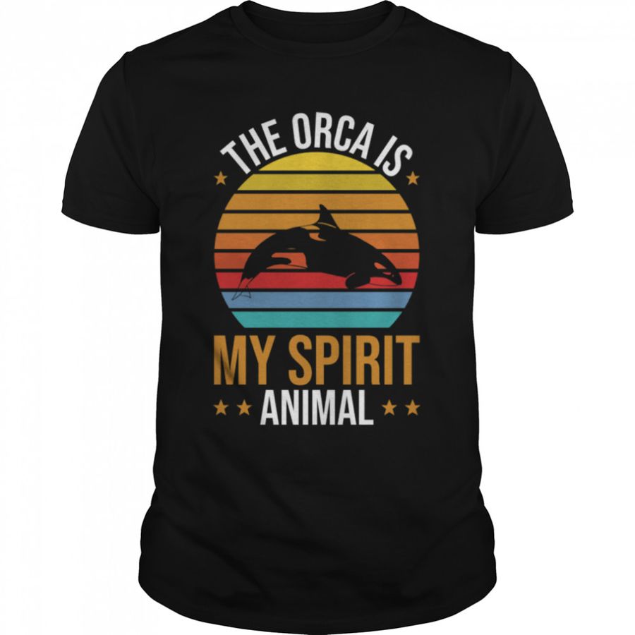 Orca Lovers Funny Whales The Orca Is My Spirit Animal Orcas Pullover Hoodie B0B9SZLT5Z