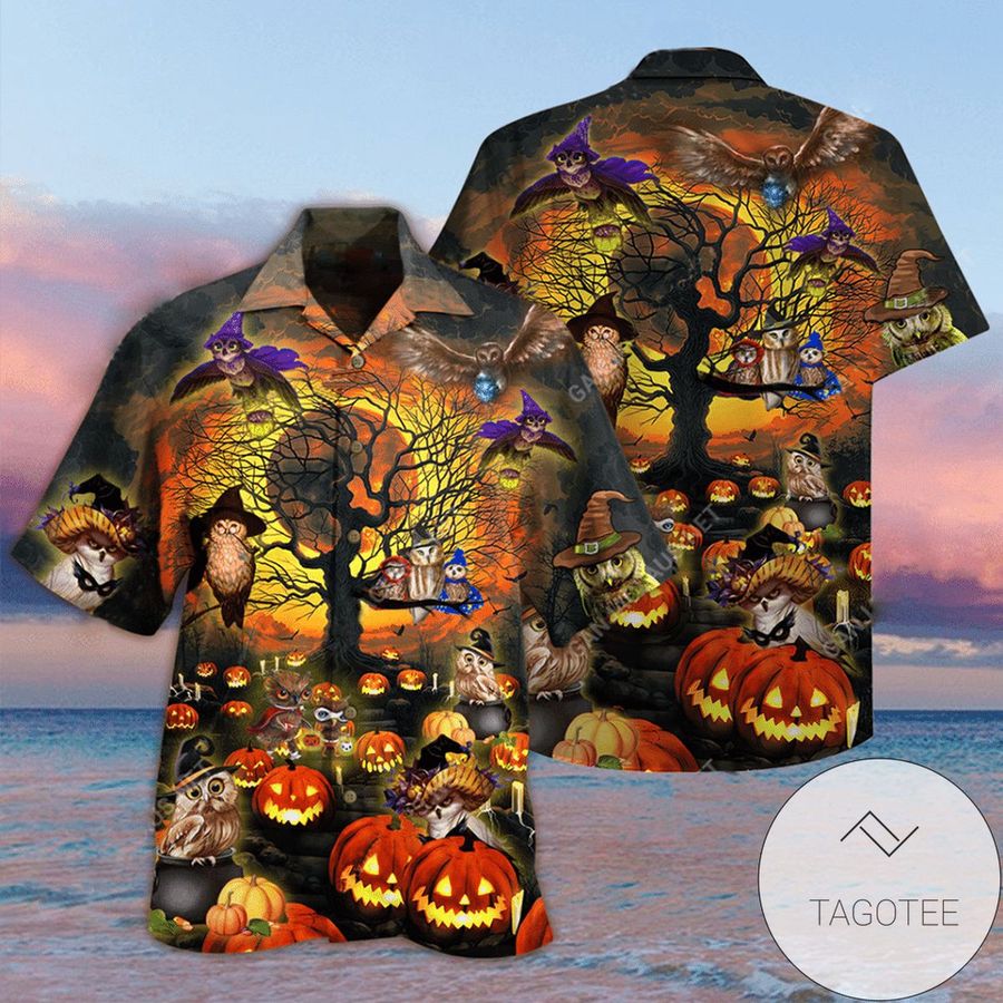 Order Amazing Owl Halloween Unisex Authentic Hawaiian Shirt 2022