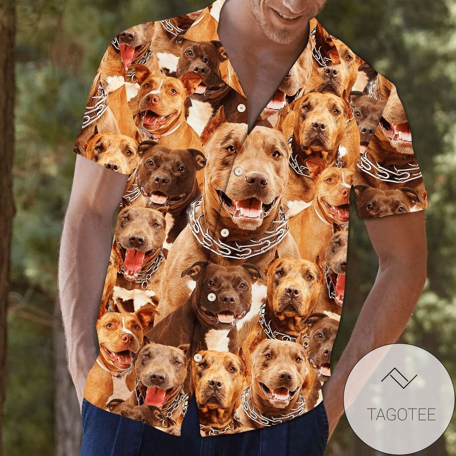 Order Hawaiian Aloha Shirts Pitbull Awesome