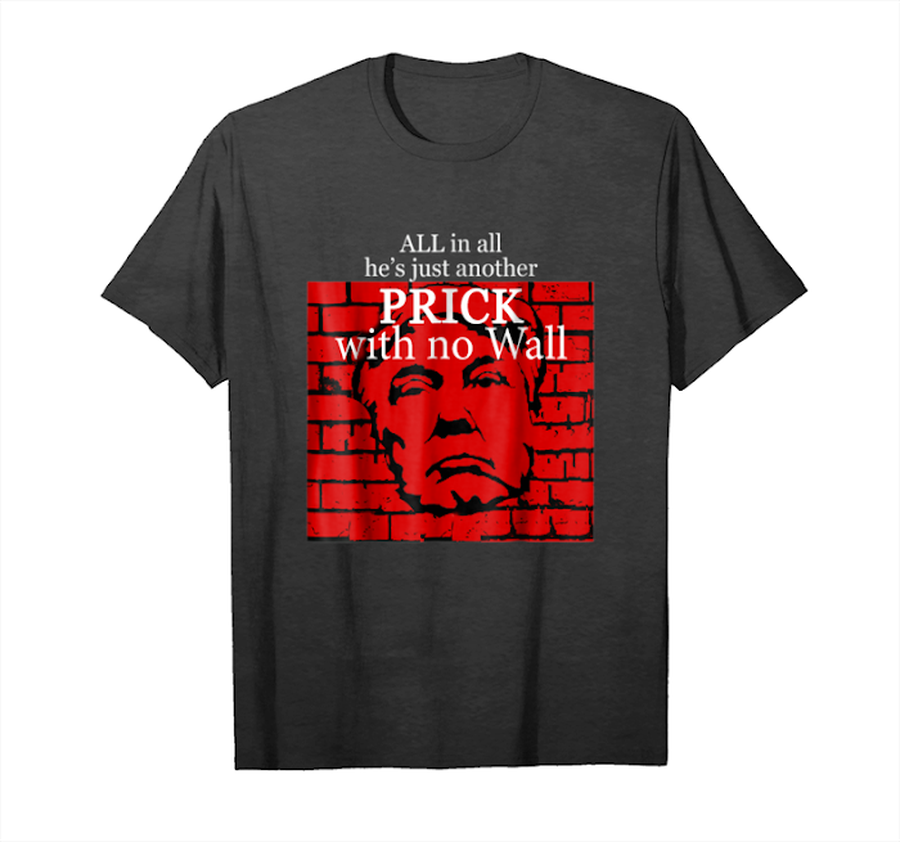 Order Now All In All He's Just Another Prick With No Wall Trump Shirt Unisex T-Shirt.png