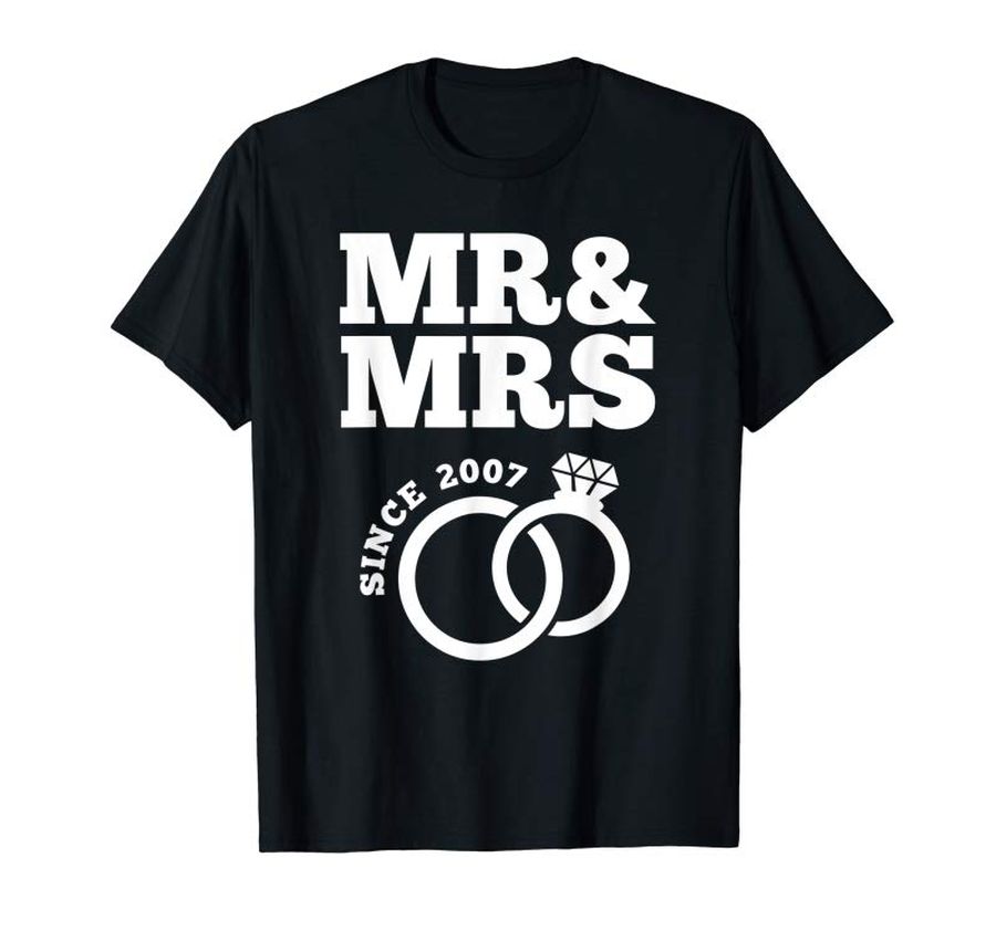 Order Now Mr  Mrs Since 2007 – 12th Wedding Anniversary T-Shirt Gift