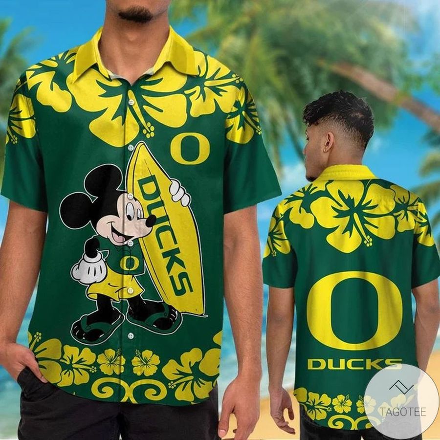 Oregon Ducks 038; Mickey Mouse Hawaiian Shirt