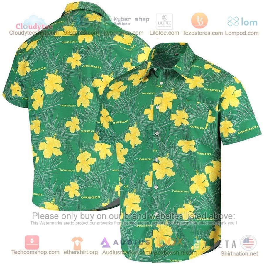 Oregon Ducks Green Floral Hawaiian Shirt – LIMITED EDITION