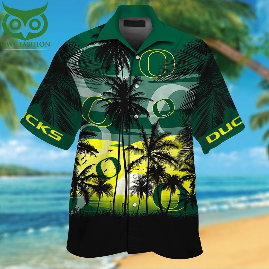 Oregon Ducks Tropical Hawaiian Shirt Men Women Shorts