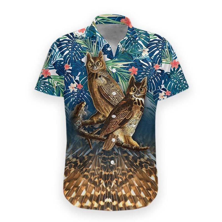 Owl Hawaiian Shirt Pre10746, Hawaiian shirt, beach shorts, One-Piece Swimsuit, Polo shirt, Personalized shirt, funny shirts, gift shirts, Graphic Tee