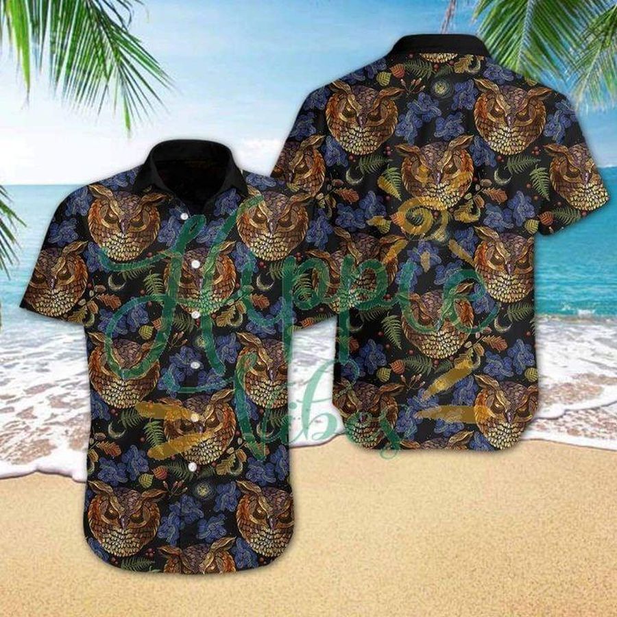 Owl Hawaiian Shirt Pre12530, Hawaiian shirt, beach shorts, One-Piece Swimsuit, Polo shirt, Personalized shirt, funny shirts, gift shirts, Graphic Tee