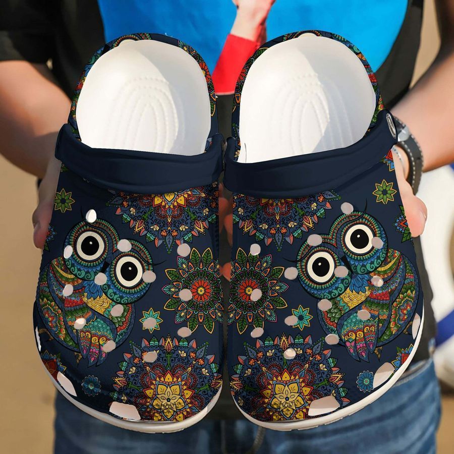 Owl Hippie Crocs Shoes Clogs Gifts For Men Women - Owl-Hippie