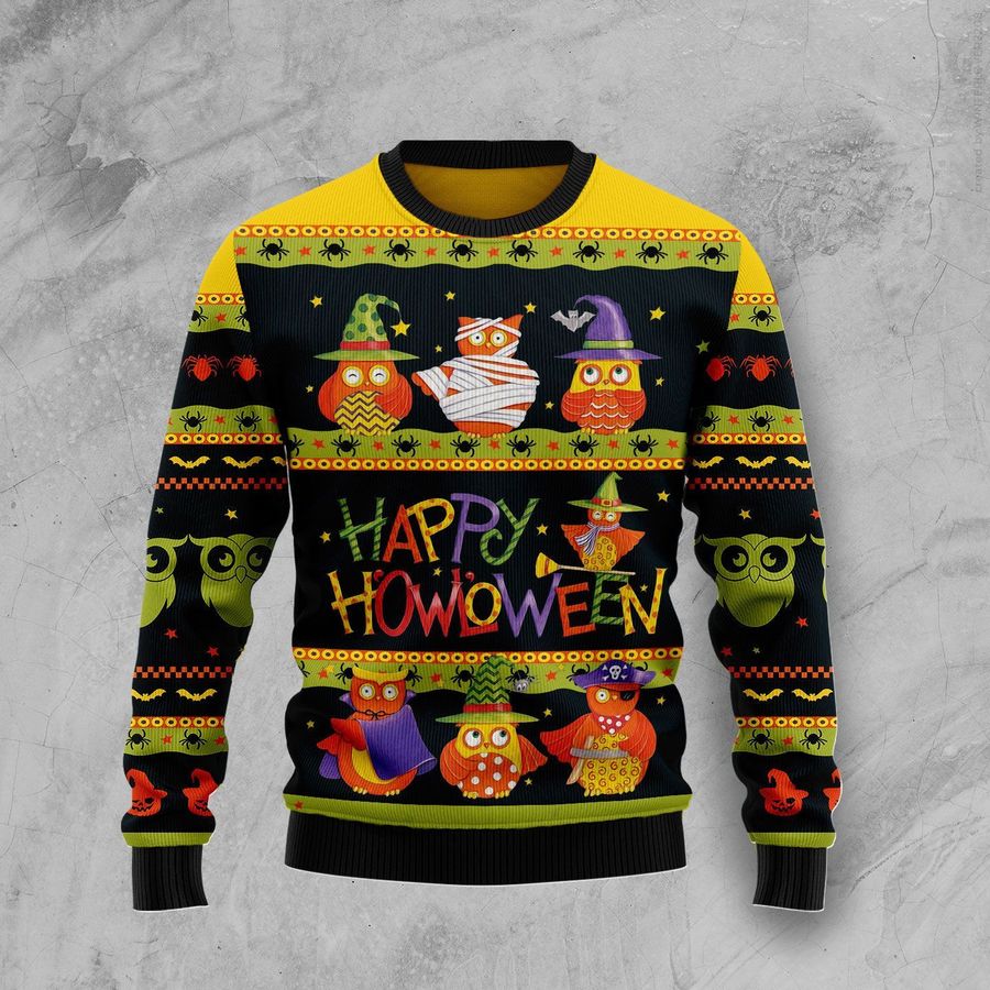 Owl Howloween For Unisex Ugly Christmas Sweater All Over Print
