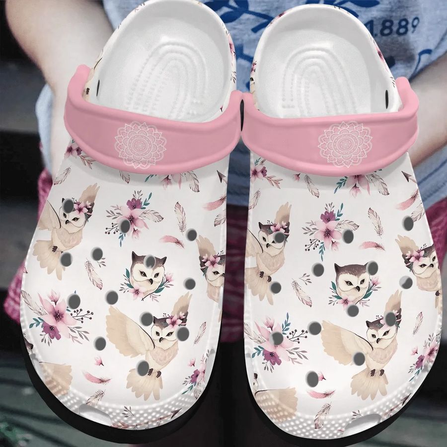 Owl Personalized Clog Custom Crocs Comfortablefashion Style Comfortable For Women Men Kid Print 3D Boho Owls