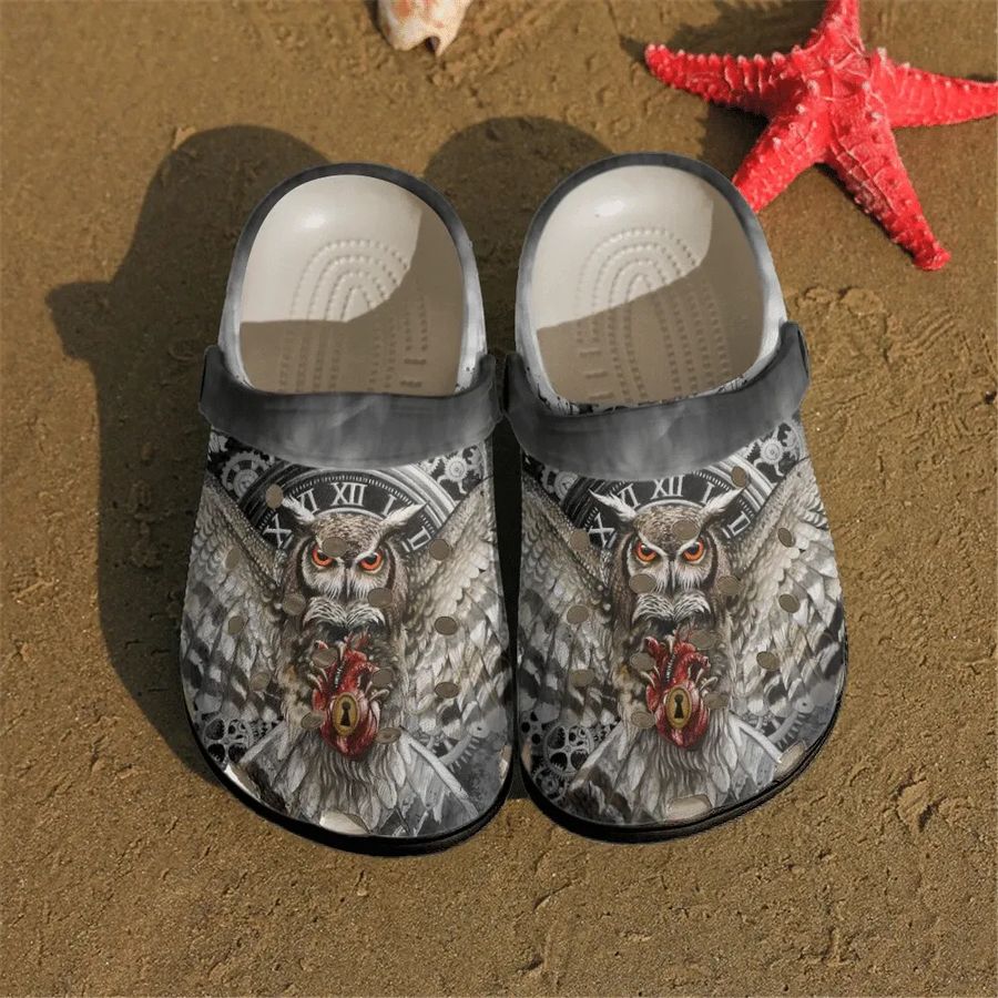 Owl Personalized Clog Custom Crocs Comfortablefashion Style Comfortable For Women Men Kid Print 3D Time