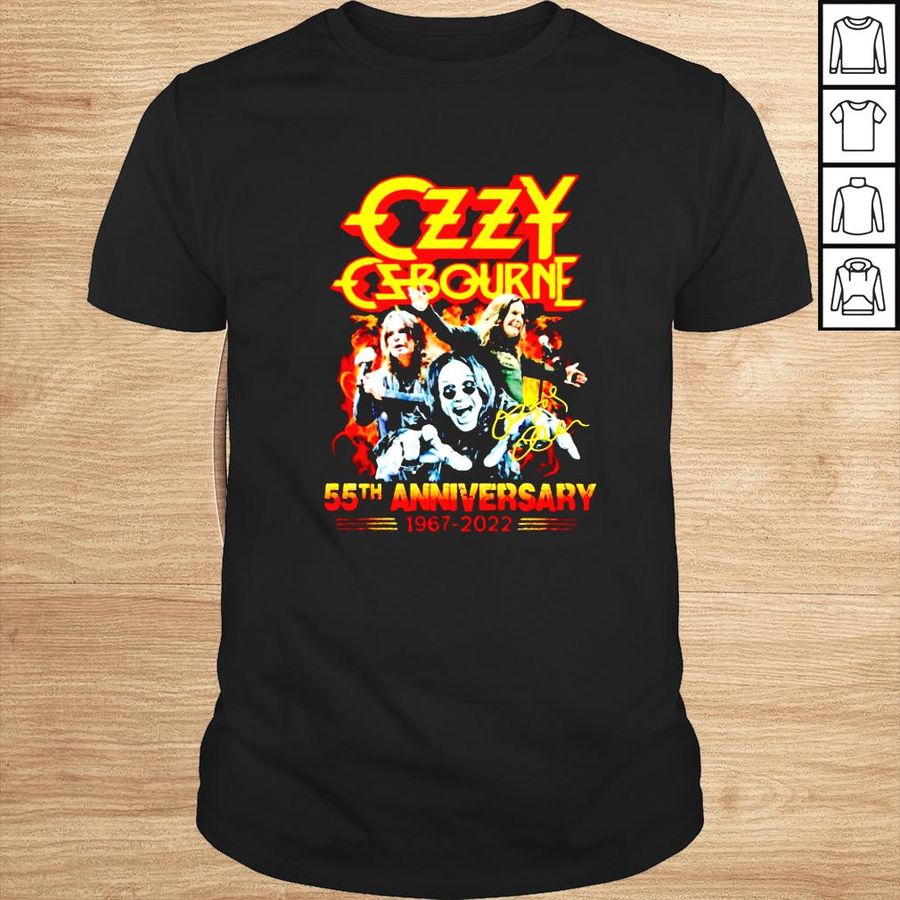 Ozzy Osbourne 55 th anniversary 19672022 signatures shirt