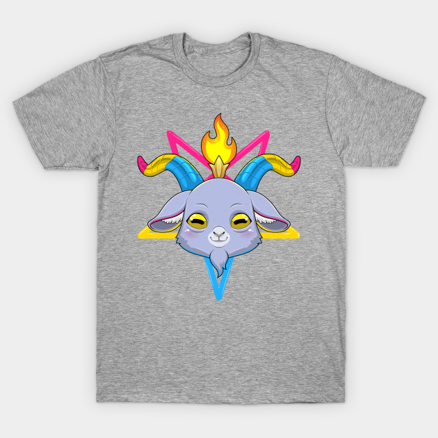 Pansexual Baphomet Satan Goat Head LGBT Pan Pride Month T-shirt, Hoodie, SweatShirt, Long Sleeve