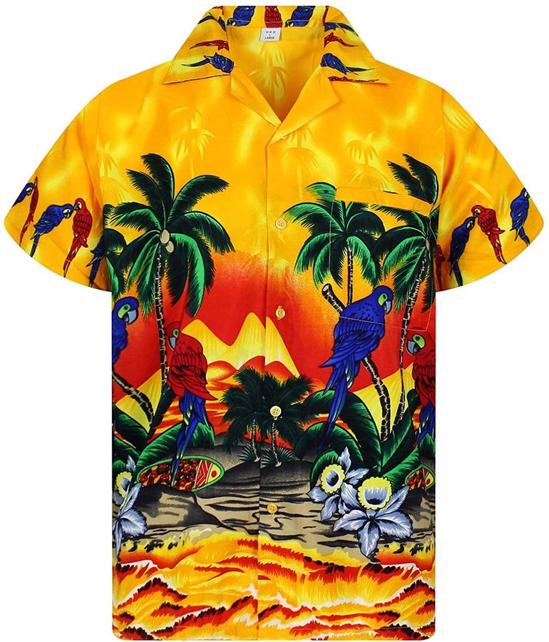 Parrot Flowers Hawaiian Shirt Pre12575, Hawaiian shirt, beach shorts, One-Piece Swimsuit, Polo shirt, Personalized shirt, funny shirts, gift shirts