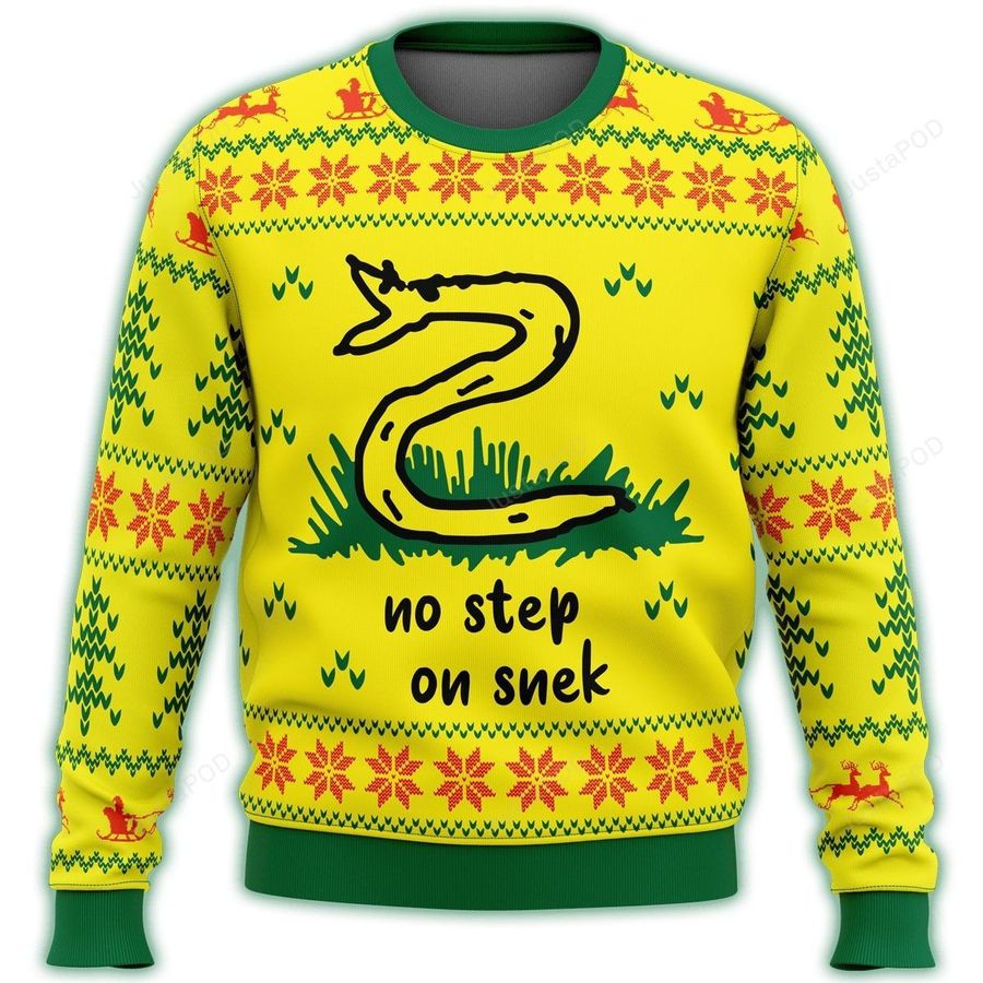 Pattern No Step On Snek Ugly Christmas Sweater All Over