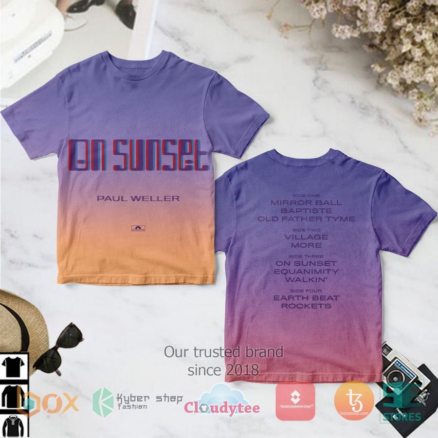 Paul Weller On Sunset Album 3D T-Shirt – LIMITED EDITION