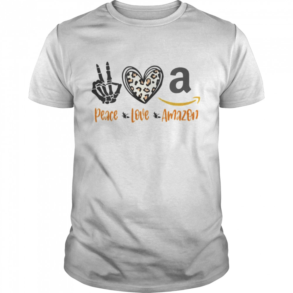 Peace Love Amazon Halloween Shirt, Tshirt, Hoodie, Sweatshirt, Long Sleeve, Youth, funny shirts, gift shirts, Graphic Tee