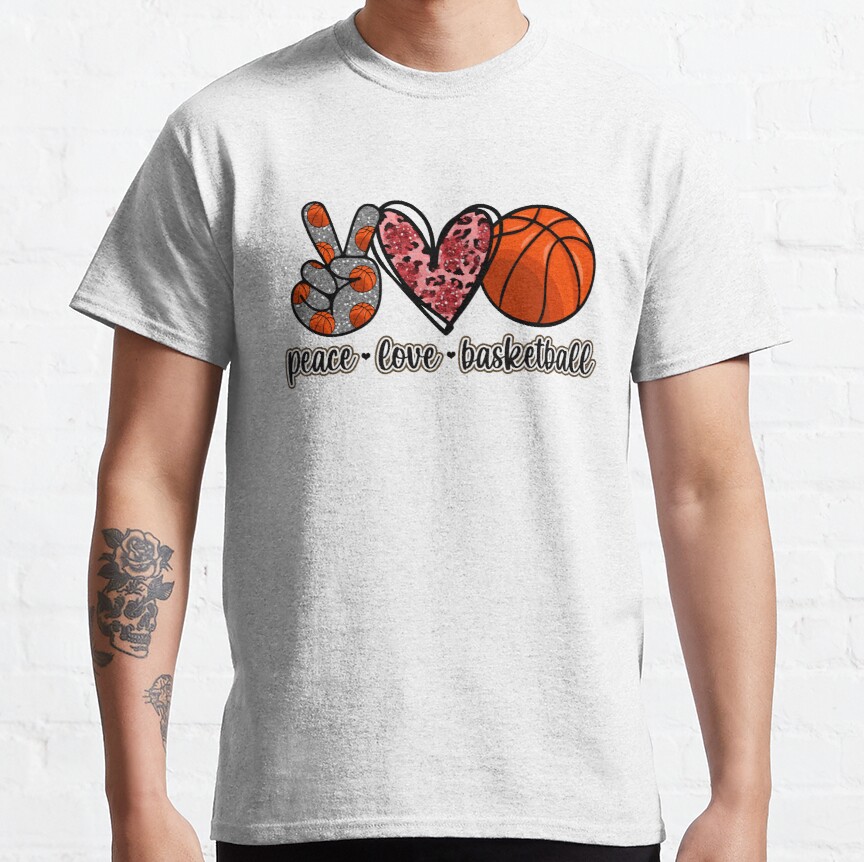 Peace Love Basketball Classic T-Shirt