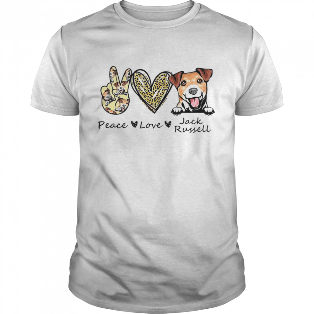 Peace Love Jack Russell Dog T-Shirt, Tshirt, Hoodie, Sweatshirt, Long Sleeve, Youth, funny shirts, gift shirts, Graphic Tee