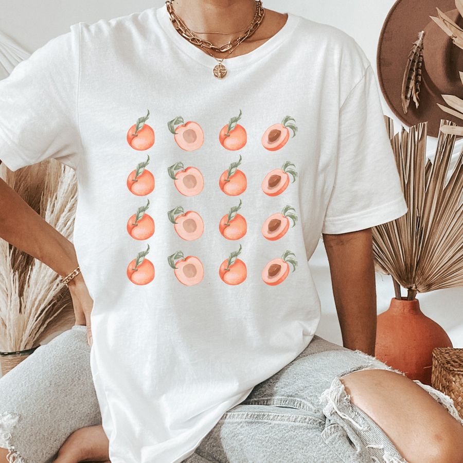 Peaches Fruit Fall Attire Farmers Market Shirt