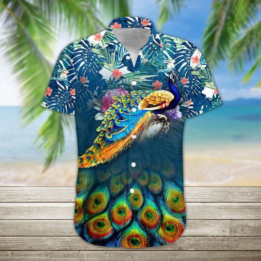 Peacock Hawaiian Shirt Pre12523, Hawaiian shirt, beach shorts, One-Piece Swimsuit, Polo shirt, Personalized shirt, funny shirts, gift shirts