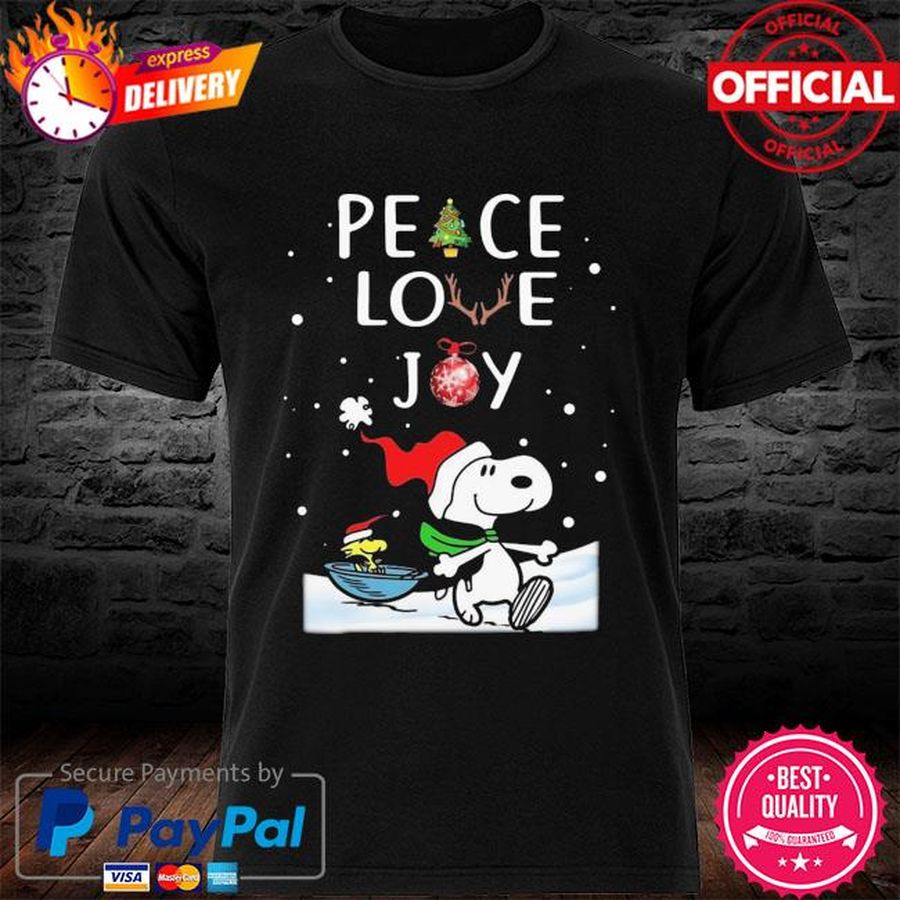 Peanuts Snoopy Peace Love Joy Christmas Shirt
