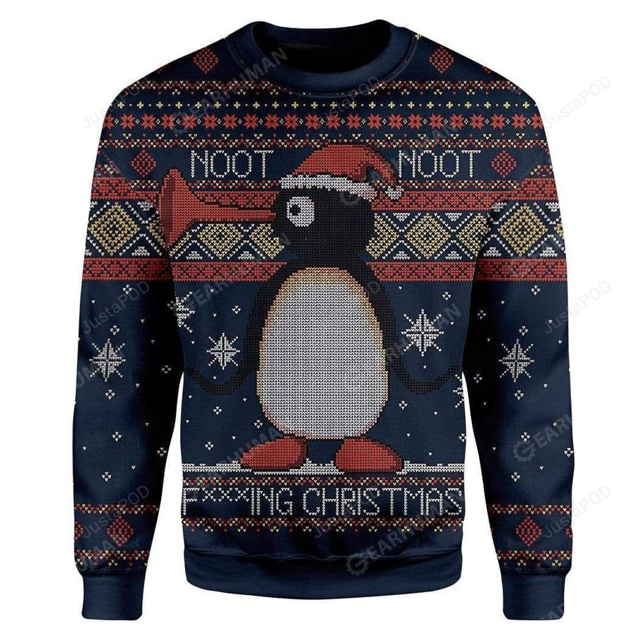 Penguin Ugly Christmas Sweater All Over Print Sweatshirt Ugly Sweater