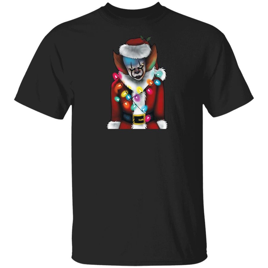 Pennywise Santa Claus Christmas Lights IT Shirt, hoodie