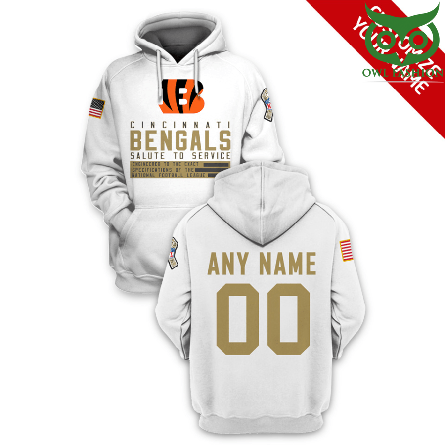 Personalized Cincinnati Bengals NFL Salute to service white 3D Shirt.png