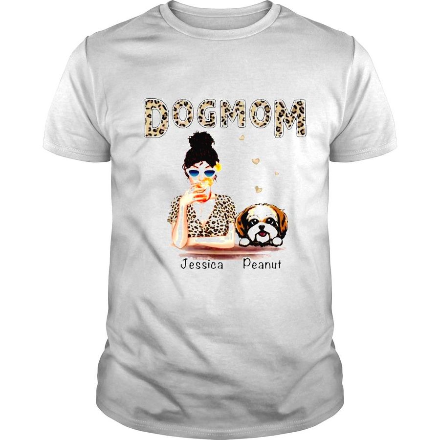 Personalized leopard dog mom custom name dog and yours shirt