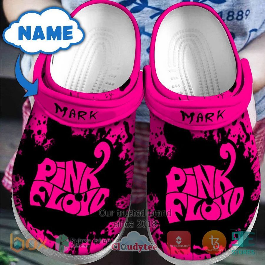 Personalized Pink Floyd black pink Crocband Clog – LIMITED EDITION