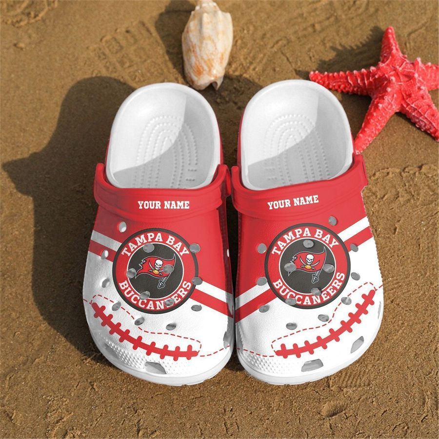 Personalized Tampa Bay Buccaneers NFL teams gift for fan Crocs Crocband Clogs, Comfy Footwear TL97
