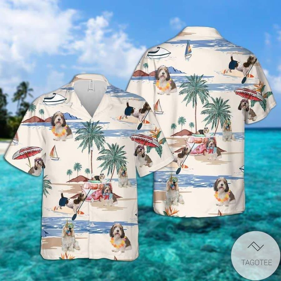 Petit Basset Griffon Vendeen Summer Beach Hawaiian Shirt