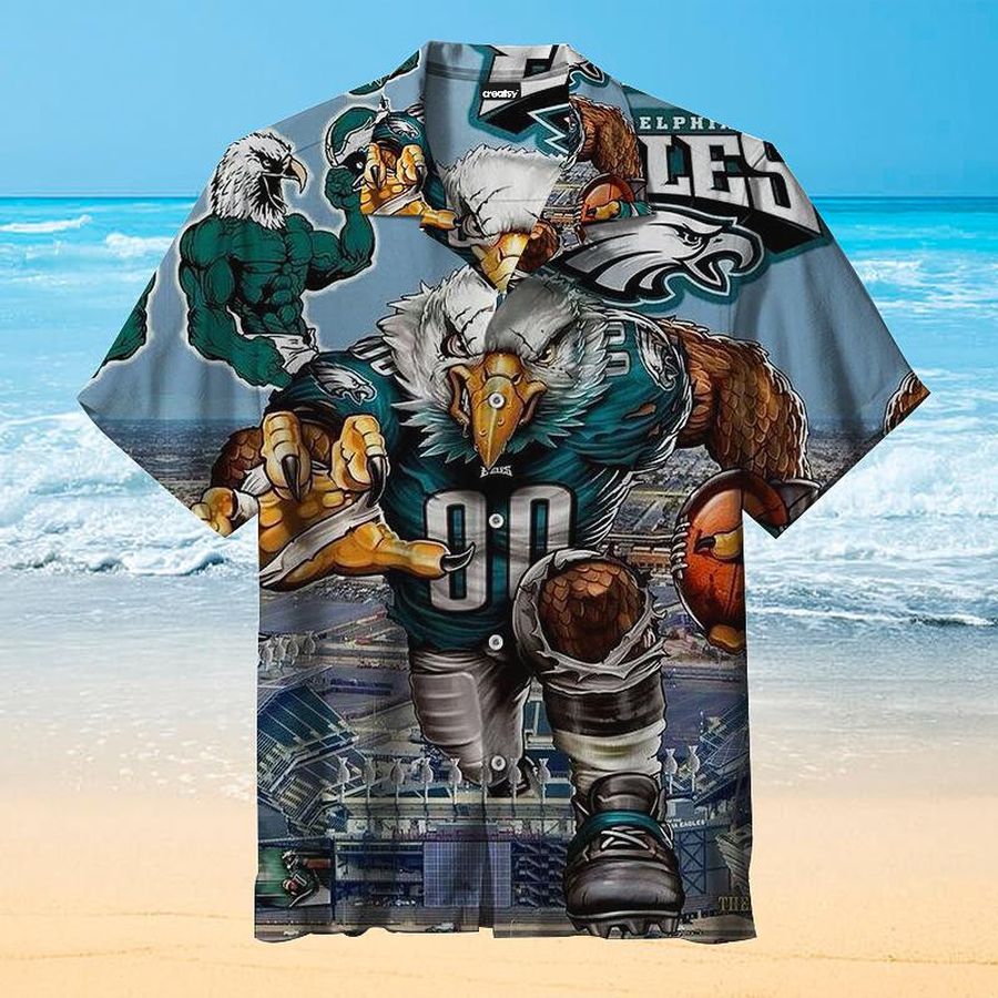 Philadelphia Eagles Logo Hawaiian Shirt For Man 038; Women